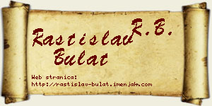 Rastislav Bulat vizit kartica
